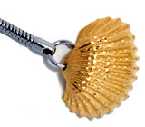 Gold dipped seashell keyring